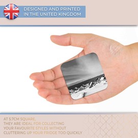 Destination Vinyl ltd Fridge Magnet bw - Nuuk City land Ice Landscape #43290