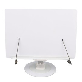 Book Reading Stand Foldable 360 Degree Rotating Book Stand Acrylic Holder with Page Clips