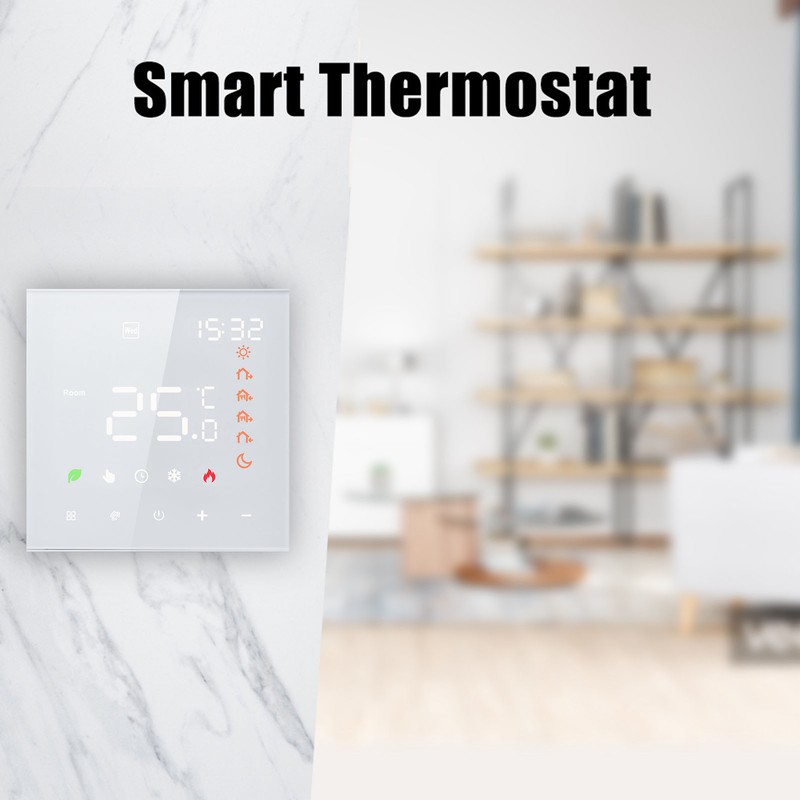 Smart Thermostat 16A Digital Programmable LCD Display Touchscreen Underfloor Heating