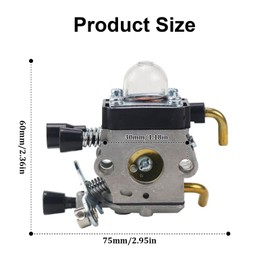 Raxfekro Carburettor for Stihl FS38 FS45 FS46 FS55 FS55r FS55rc FS74 FS75 FS80 FS85 String Trimmer Lawnmower Carburettor Air Filter Fuel Line Kit