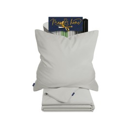 Marie´s Home Bed Linen 135 x 200 cm and 80 x 80 cm 2-Piece Set 1613.2353, Silver