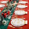 Ciaell 175 Pieces Christmas Plastic Plates - Christmas Gold Plastic