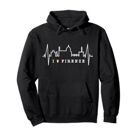 Florence Skyline Italian Heartbeat Italy Fan I Love Firenze Pullover Hoodie