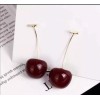 Dtup Aretes Largos Cereza Divinos Elegantes Originales Kawaii