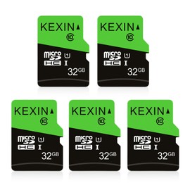 KEXIN 32GB Micro SD Card 32 GB Class 10 MicroSDHC UHS-I Memory Card High Speed Micro SD Card, C10, U1, 5 Pack Micro SD Cards