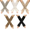 LERTREE Women Girls Knit Cashmere Blend Gloves Long Arm Warmers