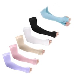 YSAIMG 7 Pairs Arm Sleeves,Sun Protection Arm Sleeves for Women Men Youth,Arm Warmers Outdoors Arm Covers with Thumb Hole for Running,Hiking,Mountaineering,Golfing,Gardening,Cycling