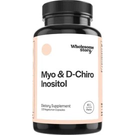 Suplemento en cápsulas Wholesome Story Myo  D-Chiro Inositol mioinositol en pote 120 suplemento premium de inositol está formulado para promover el...