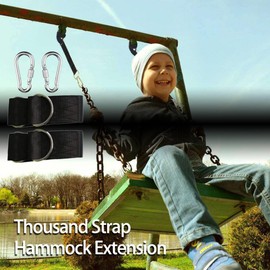 CATOR 2 Pcs Schaukel Befestigung mit 2 Schwerlast Karabinern und D-Ringen, Hängematten Befestigung, Hängematte Gurte, Swing Hanging Kit, Hält bis zu 400kg, für Baumschaukel Aufhängung Hängesessel