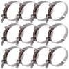 Glarks 12Pcs 76-84mm Stainless Steel T-Bolt Hose Clamps Turbo Intake