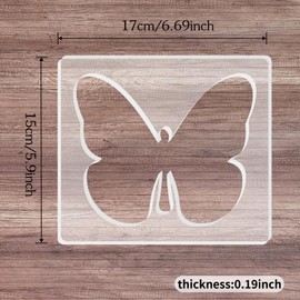 Betagt Butterfly Router Templates, Acrylic Templates for Woodworking, 5mm Thick Router Inlay Template, Router Jig Woodworking Craft Tracing Guide Tool