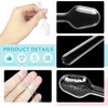 CZWESTC 500Pcs Mini Spoons for Desserts, Disposable Clear Plastic Tasting
