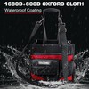 HAUTMEC Pro Electrician Tool Bag with Extra Parts Tray, Heavy-Duty