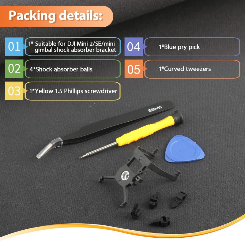 Replacement for DJI MiNi 2 Gimbal Camera Shock Absorber Bracket
