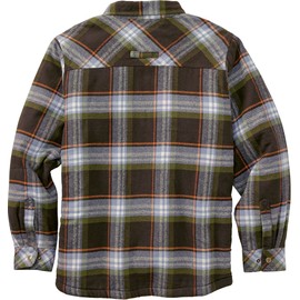 Legendary Whitetails Men's Standard Deer Camp Berber Lined Flannel Shirt Jacket, Fireside Plaid, Large