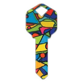 Set of 5 Uncut Blank Designer SC9 Colored Glass Replacement House Keys for SC1 Schlage Style Locks