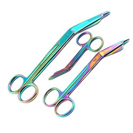 PRECISE CANADA: TITANIUM GALAXY RAINBOW 3 PC - 3.5", 5.5" AND 7.5" ULTIMATE EMS BANDAGE LISTER SCISSOR IDEAL FOR NURSES, EMT, STUDENTS, FIREFIGHTER, FISHERMAN, HOBBIEST AND TAXIDERMY