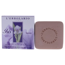 L'Erbolario Perfumed Bar Soap – Gently Scented Body and Hand Soap Bar – Moisturizing and Nourishing with Natural Extracts – Iris - 3.5 oz