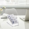 SUMNACON Acrylic Clear Business Card Holder, 4 Tier 4 Pocket