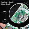 Magnetic Base LED Work Light with Magnifying Glass
