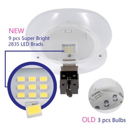 Solar Gutter Lights, Super Bright 9 LED Waterproof Wireless Security Lights Fence Lamp for Outdoor Garden Wall Yard Deck (White 2 Pack)