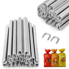 DENESTUS U shape Clips Aluminium Manual Sausage Clipper Buckles Clipping Machine Plastic Bags Sealing Tying Packe Nil Oxidative 5 Boxes for Home or Commercial Use