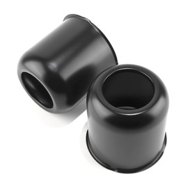 DewFlew 2Pcs 4.25" Push Through Wheel Center Caps Stainless Trailer Open Ended Hub Cap for Truck SUV RV Boat Wheel Rim (Fit 4.25" Bore 4.33" H Matt Black)