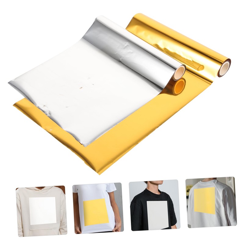 Alipis 2sets Transfer Foil Rolls DIY Foil Paper for Crafts