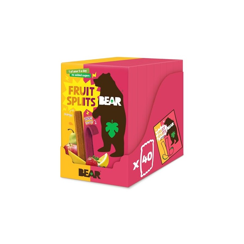 BEAR Sour Berry & Mango Fruit Splits - Delicious Real