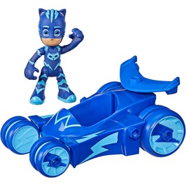 PJ MASKS Cat-Car Pre-school Toy, Hero Vehicle with Catboy Action Figure for Children Aged 3 and Up, Blue