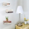 chic2click Invisible Bookshelf Set of 3 White Floating Bookshelves Metal