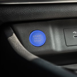 for Nissan Rogue 2025 2024 2023 2022 2021 Air Conditioning, Volume Adjustment and 4WD Knob Cover, One-Touch Start Button Cover/Ring Accessories (Blue, 12.3-inch Screen)