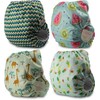Littles and Bloomz FLP2-0401 Reusable Nappy Standard Popper, 4 Nappies