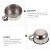 NOLITOY 4pcs Simple Design Men's Shaving Bowl Stainless Steel Handle