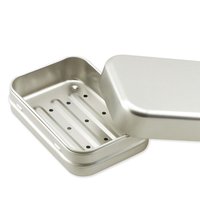 Florex Set of 3 Aluminium Soap Boxes with Drip Tray