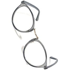 Bliss Leather Combi Boston Unisex Colored Lenses, Classic Frame, Clear, Lightweight, UV Protection, UV Protection, C Milky Gray x Clear