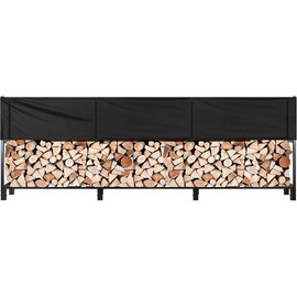 Unbranded Heavy Duty 12 ft 1/2 Cord Firewood Rack w/ Cover Combo Log Holder Up to 4400 lbs