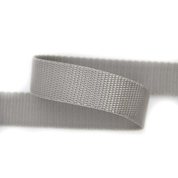 NTS-Nähtechnik 25 mm, cinghia da 5 m, 100% polipropilene, colore grigio chiaro, GB-5m-PP-25 mm-1341