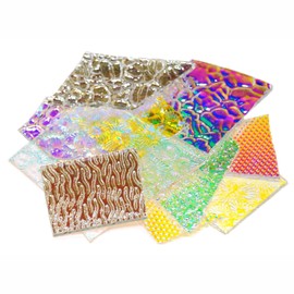 1/2 Lb Cbs Wissmach Texture Scrap On Clear - 96 Coe