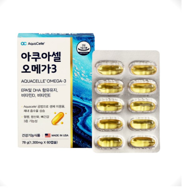 Grandma&#39;s blood circulation health Omega 3 1000mg Aquacell nutritional supplement