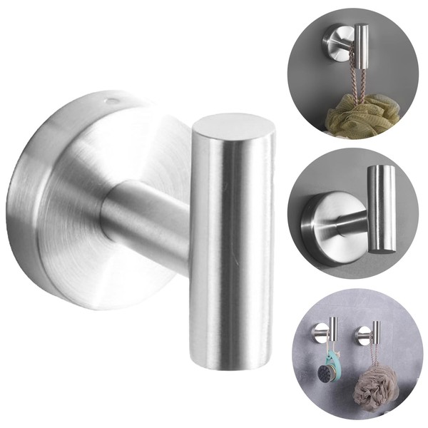 Unifizz Heavy Duty No-Drill Stainless Steel Suction Cup Coat Hooks