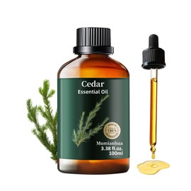 Pure Cedarwood Essential Oil for Bedtime Atmosphere, Evening Relaxation & Pillow Mist,Mumianhua Natural Woodland Aroma for Reed Diffuser,Aromatherapy, Bedroom, Skin, Hair, Tranquil Blends 3.38 Fl Oz