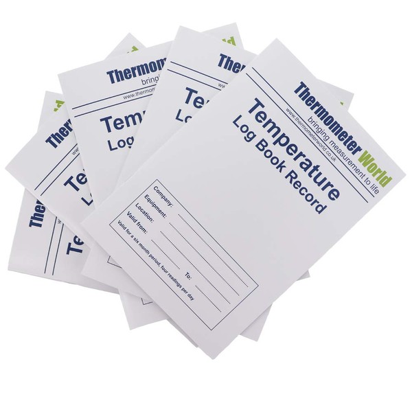 Thermometer World Pack of 5 X Temperature Log Books 6