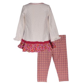 Bonnie Jean Fall Thanksgiving Pumpkin Legging Set Outfit Baby Toddler and Little Girls