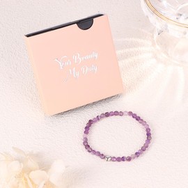 CASSIECA Women's Natural Stone Bracelets, 925 Silver Heart Bracelet, Christmas, Birthday Gifts, Women's Jewellery with Gift Box