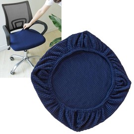 Chair Cover Office Seat Cover Chair Cover Stretch Chair Seat Dining Chair Cover Elastic Durable for Home Office Chair Removable Washable (Dark Blue)