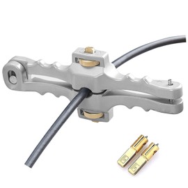 GROWORD Herramienta blindada para pelar cables de fibra óptica SI-01, pelador de cables longitudinal y de ventana, pelador de cables de media extensión con profundidad de corte ajustable, diámetro de 2/5 a 1 pulgada (2 cuchillas de repuesto)
