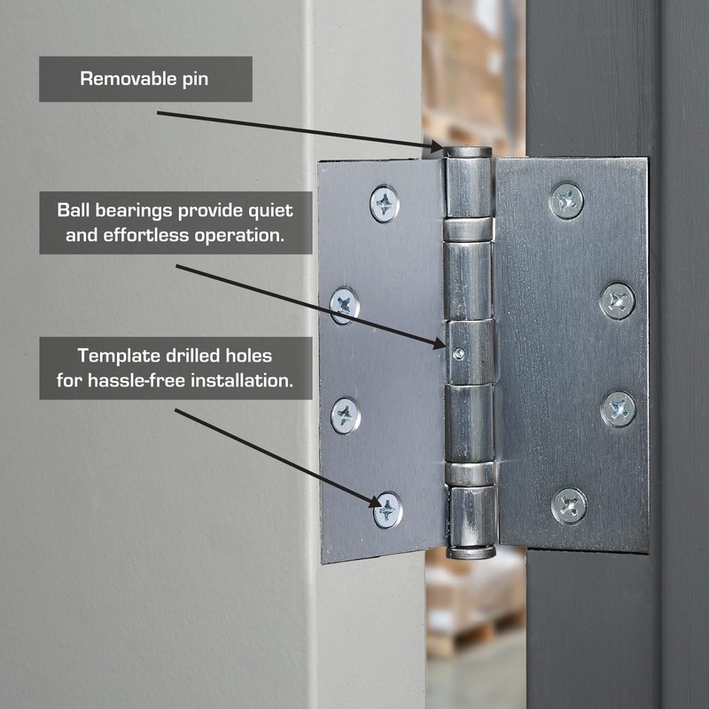 BRINKS Commercial - 4 1/2" Ball Bearing Door Hinge, Satin
