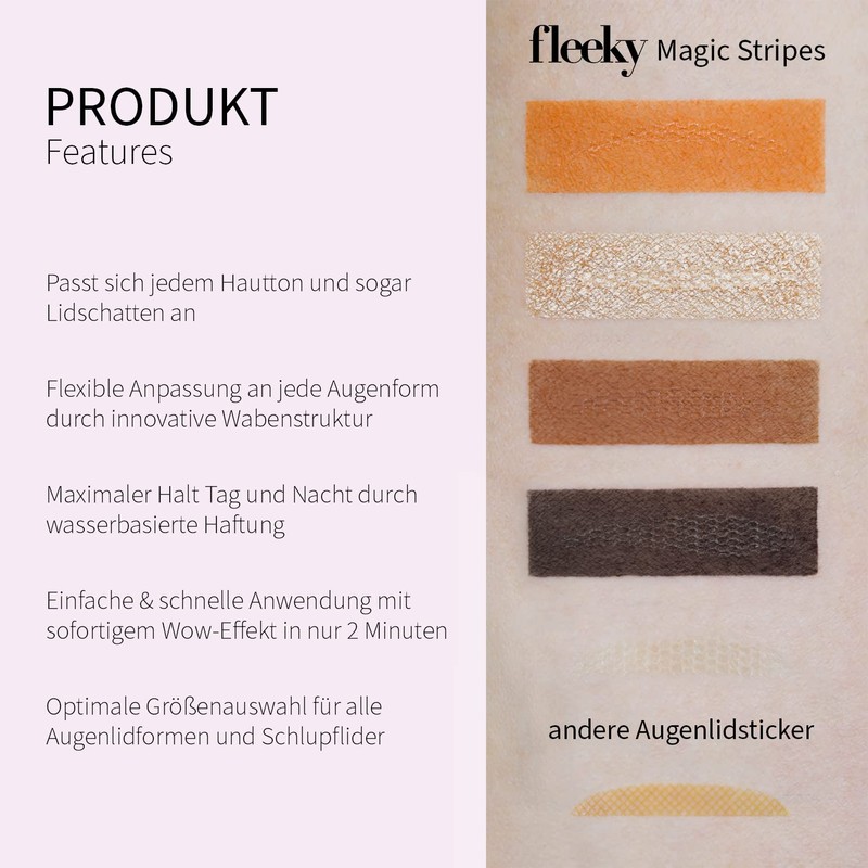 Fleeky Slip-On Eyelids Stripes Magic - Invisible Eyelids Stripes for