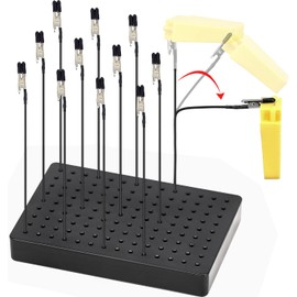 Yocoolfun - Soporte de base para pintura y 12 piezas de clip de cocodrilo doblable, herramientas de modelado para aerógrafo, Hobby